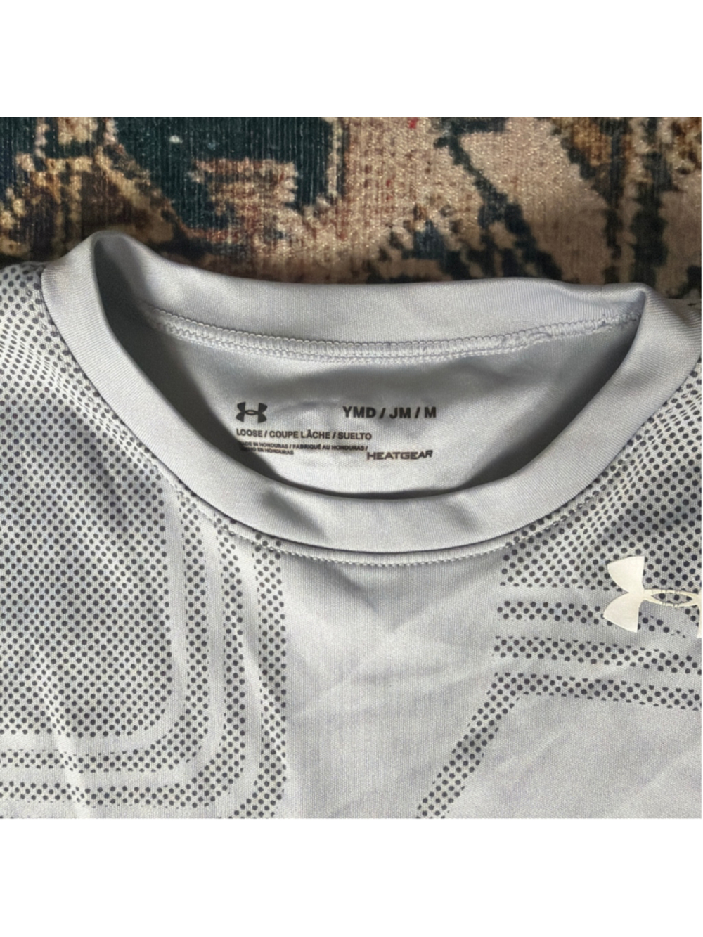 Boys Under Armour HeatGear Tank Top Grey White Size M - Picture 2 of 2